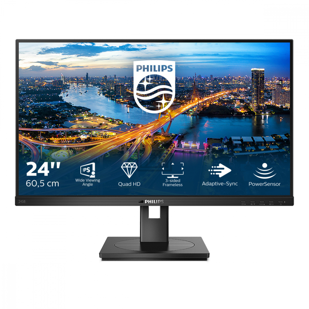 245B1/00/23.8Zoll IPS / / / 16 ,DVI,HDMI,DP,USB-Hub 2560x1440 / 4ms/ Sc