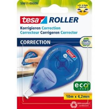 Tesa Korrekturroller Eco Logo 14 m x 4,2 mm weiß Nachfüllroller