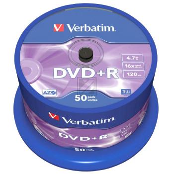 Verbatim DVD+R 4,7GB 16 X Inh.50 Spindel