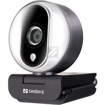 SANDBERG STREAMER USB WEBCAM 1080P PRO 134-12 Mikrofon/Kabel/silber-s