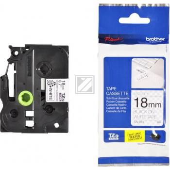 Brother P-Touch 18 mm W-Blk white-black 8 m laminiert Safety-Band