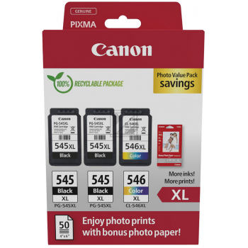 CANON Tinte PG-545XL/CL-546XL 3er-Pack mit Papierkit