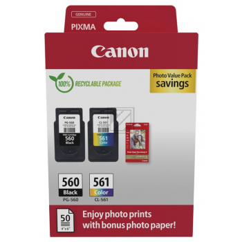 Canon Tinte Set BK/color und Papier (2)
