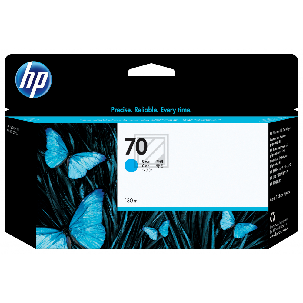 HP 70 Tinte cyan Z 2100