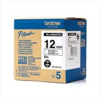 Brother P-Touch 12 mm W-Blk (5 white-black 8 m laminiert