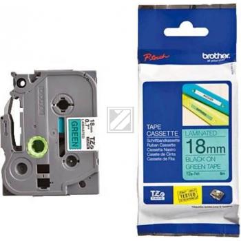 Brother P-Touch 18 mm g-Blk green-black 8 m laminiert
