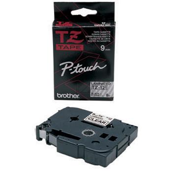 Brother P-Touch 9 mm C-Blk clear-black 8 m laminiert