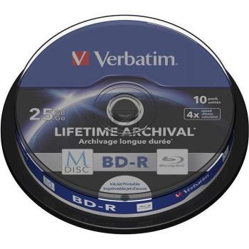 VERBATIM BD-R 25GB 4x (10) CB 43825 MDISC Cake Box