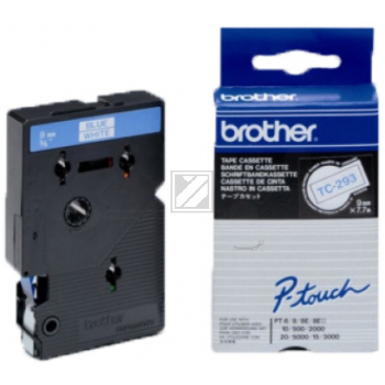 Brother P-Touch 9 mm W-B white-blue 7,7 m laminiert