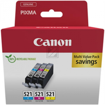 2934B016 CANON CLI521Z Pixma MP Tinte (3) cmy SEC Cardboard 3x9ml