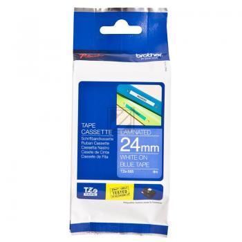 Brother P-Touch 24 mm B-Wh blue-white 8 m laminiert