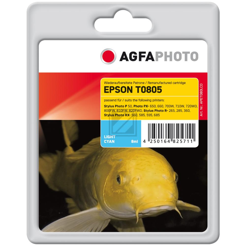 Agfaphoto Tintenpatrone cyan light (APET080LCD) ersetzt T0805