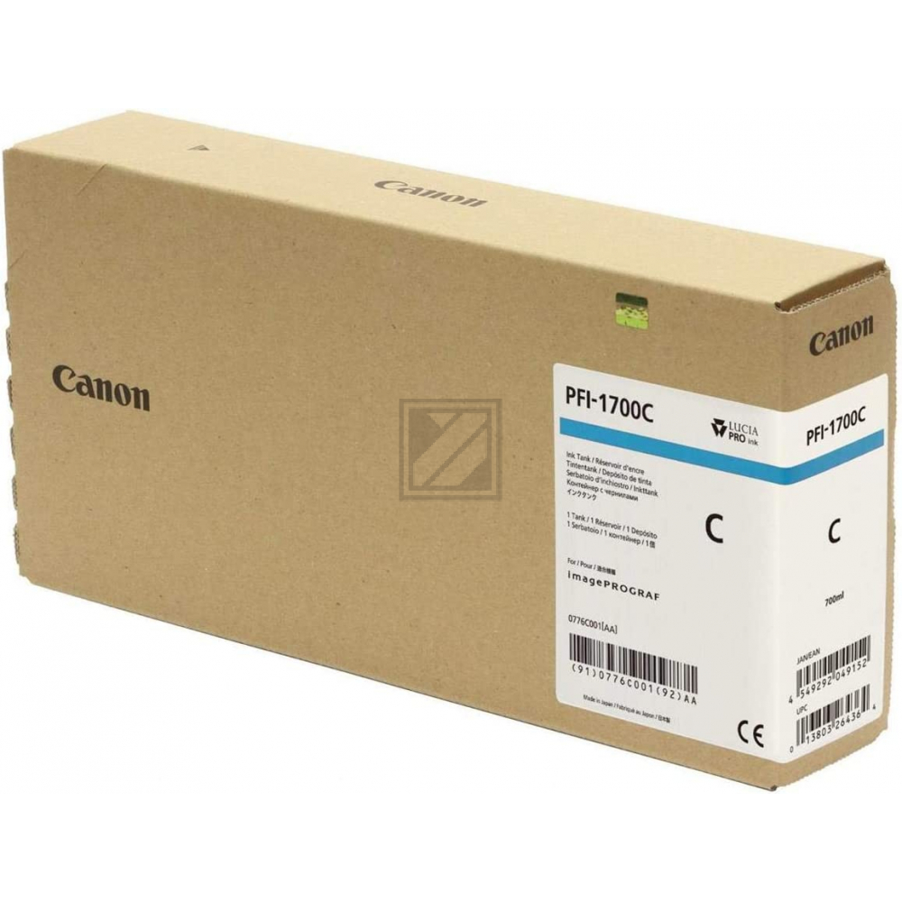 Canon PFI-1700 Tinte cyan imagePROGRAF PRO-2000