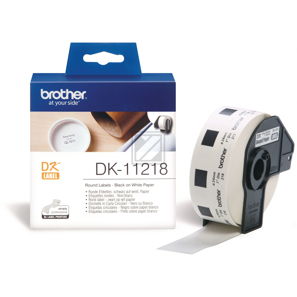 Brother Runde Etiketten weiß (DK-11218)