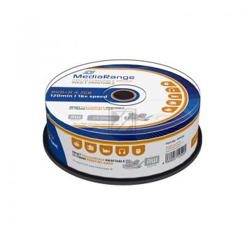 Mediarange DVD+R 4,7 GB 16 x (25) Cake Box white Inkjet