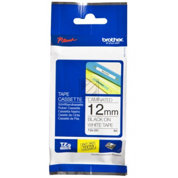 Brother P-Touch 12 mm W-Blk white-black