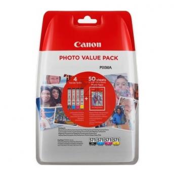 Canon 571XL Tinte Multipack(4) PIXMA MG575x/685x/775x Blister mit Alarm