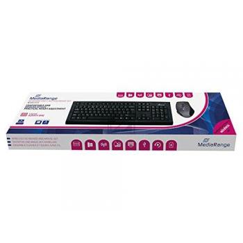 Mediarange Wireless Keyboard incl. 5-Button Mouse Set AZERTY