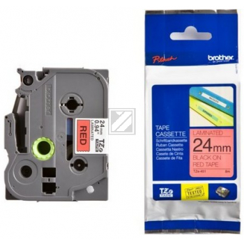 Brother P-Touch 24 mm R-Blk red-black 8 m laminiert