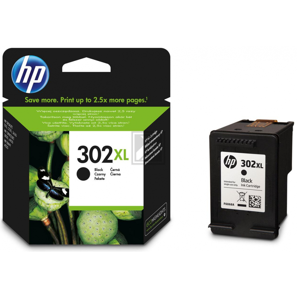 HP Tinte schwarz HC 302XL