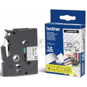 Brother P-Touch 12 mm C-W clear-white 8 m laminiert