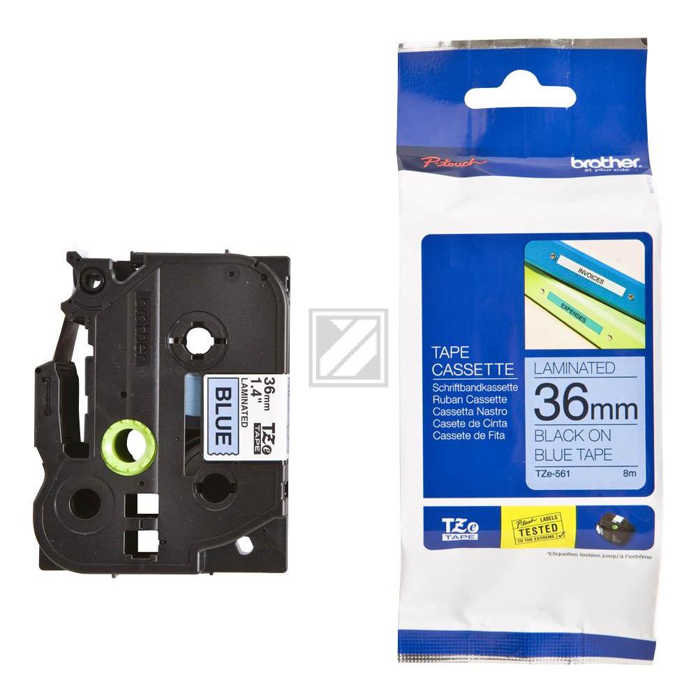 Brother P-Touch 36 mm B-Blk blue-black 8 m laminiert
