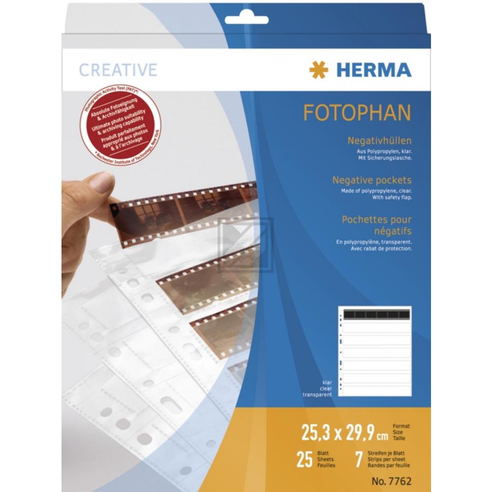Herma Negativhüllen PP klar für 7 x 6 Streifen Inh.25 St.