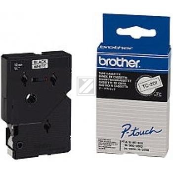 Brother P-Touch 12 mm W-Blk white-black 7,7 m laminiert