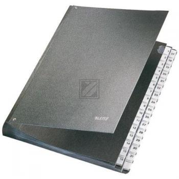 Leitz Pultordner A4 schwarz Pappe 1-31 32 Fächer 270 x 345 mm