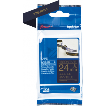 PTOUCH Band d.blau/gold Tze TZE-RN54 Geräte 24mm