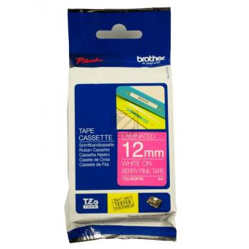 Brother P-Touch 12 mm Mwh-Pink Mattwhite-Pink 5 m laminiert