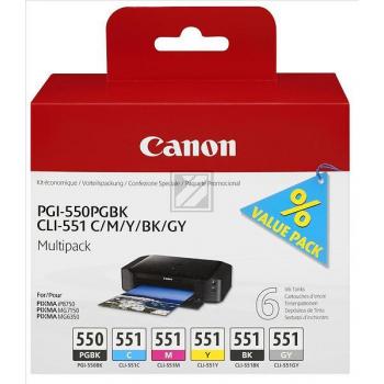 Canon 550 + 551 Tinte (6) Pixma IP 7250