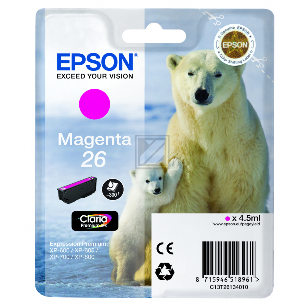 EPSON Tinte magenta XP 600