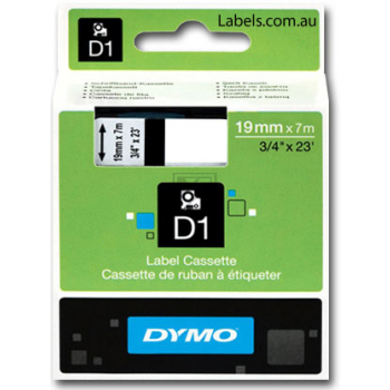 Dymo D1 Schriftband 45808 Standard schwarz auf gelb 19 mm/7 m