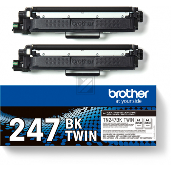 BROTHER Toner HY Twin Pack schwarz TN-247BK HL-L3210CW 2x3000 Seite