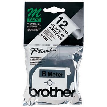 Brother P-Touch 12 mm W-Blk white-black 8 m laminiert