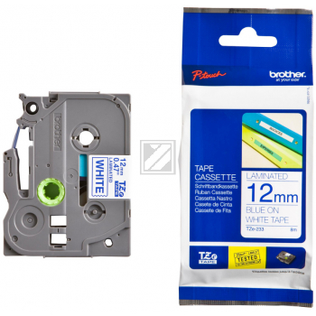 Brother P-Touch 12 mm W-B white-blue 8 m laminiert