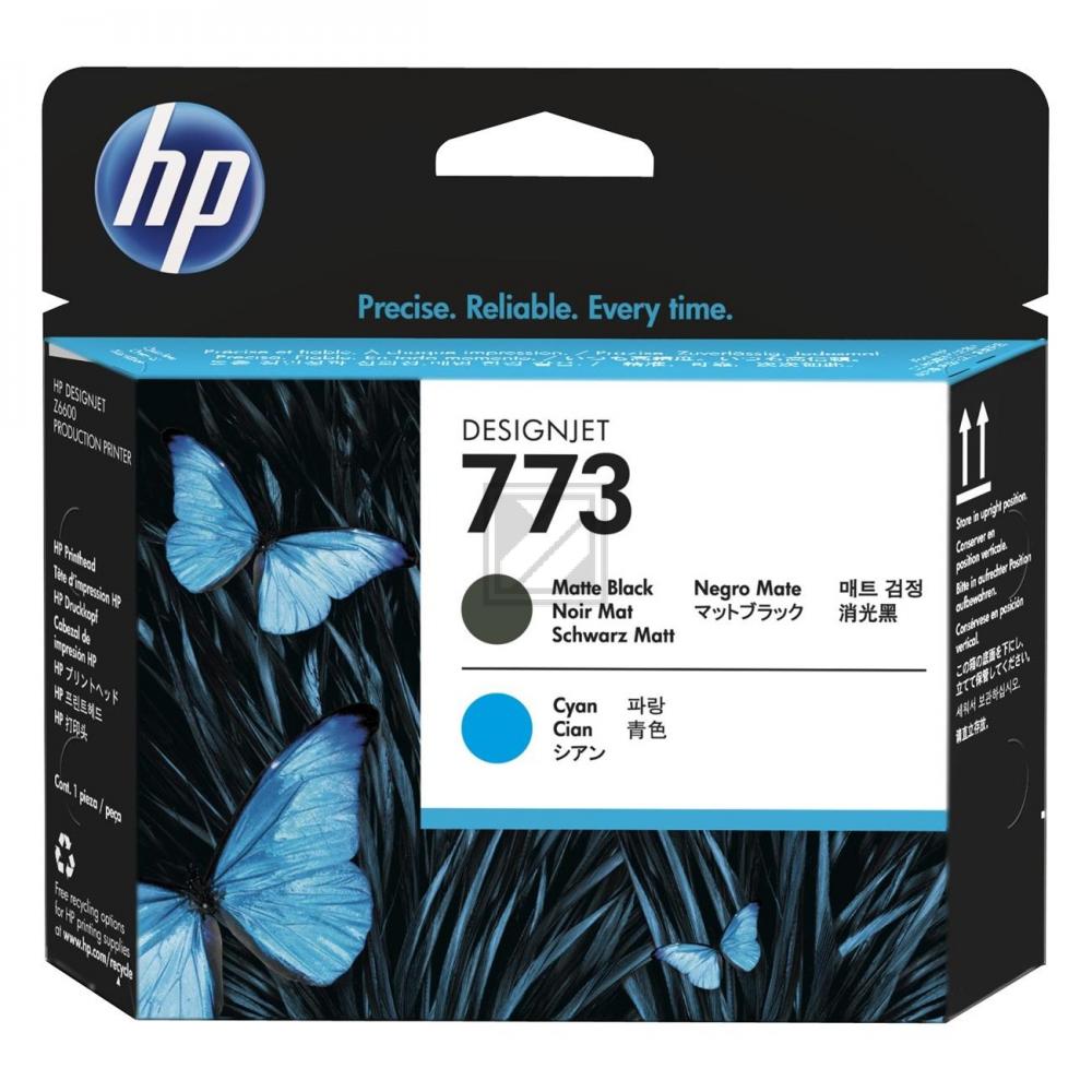 HP Tintenpatrone schwarz matt, cyan (C1Q20A, 773)