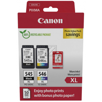 CANON Tinte Set (2) PG545XL+CL546XL+GP501 Tinte+Fotopapier b