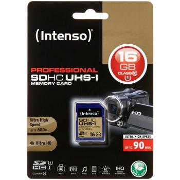 Intenso SDHC Card 16 GB Class 10 UHS-I Professional