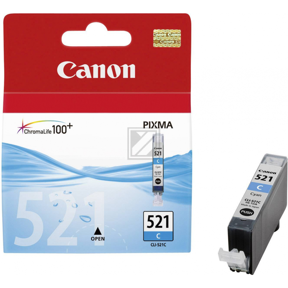 Canon 521 Tinte cyan IP 3600/4600 MP 540/620/630/980