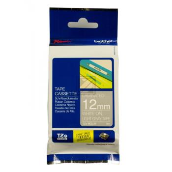 Brother P-Touch 12 mm Mwh-Lgre mattwhite-lightgray 5 m laminiert