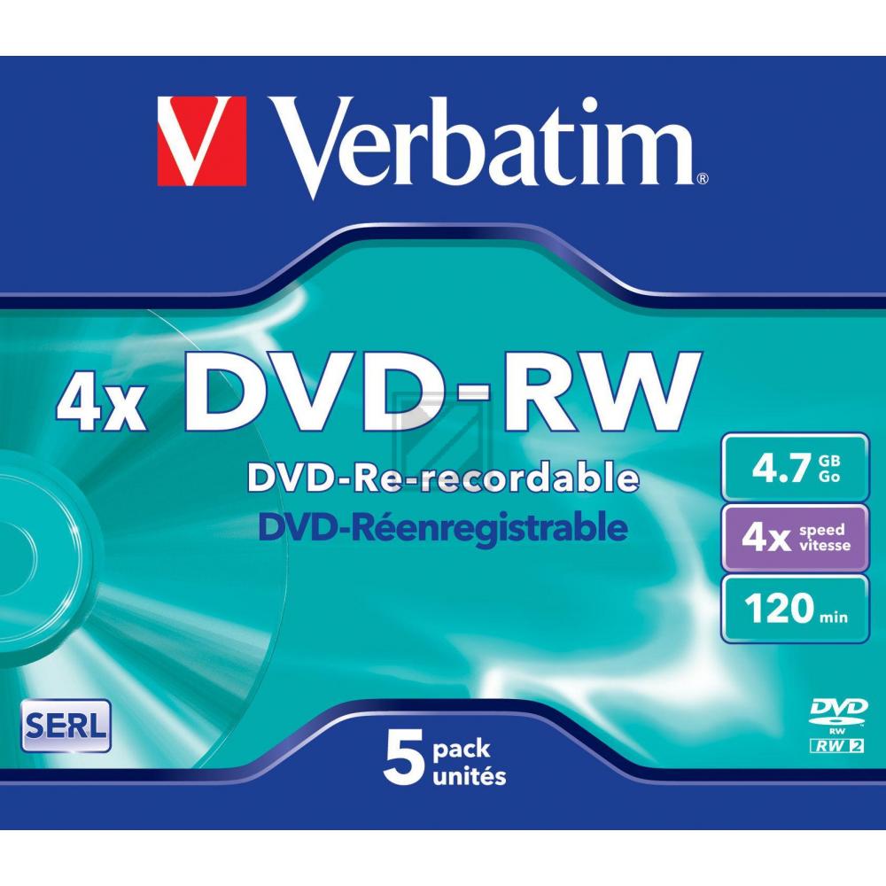 Verbatim DVD-RW 4,7 GB (5) 4 x /Jewel Case