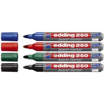 edding 250 Whiteboardmarker sortiert Rundspitze 1,5-3 mm Inh.4 Etui