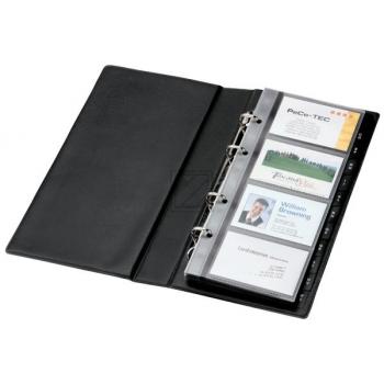 Sigel Visitenkarten-Ringbuch mit Register f. 200 Karten 90 x 58 mm