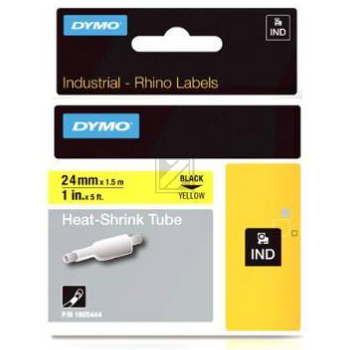 Dymo Rhino schwarz auf gelb Heissschrumpfschlauch 24 mm x 1,5 m