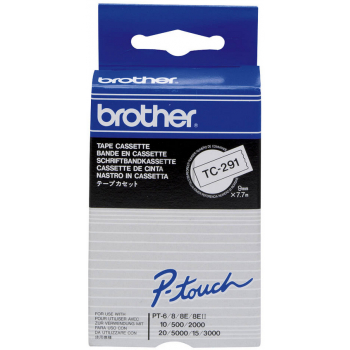 Brother P-Touch 9 mm W-Blk white-black 7,7 m laminiert