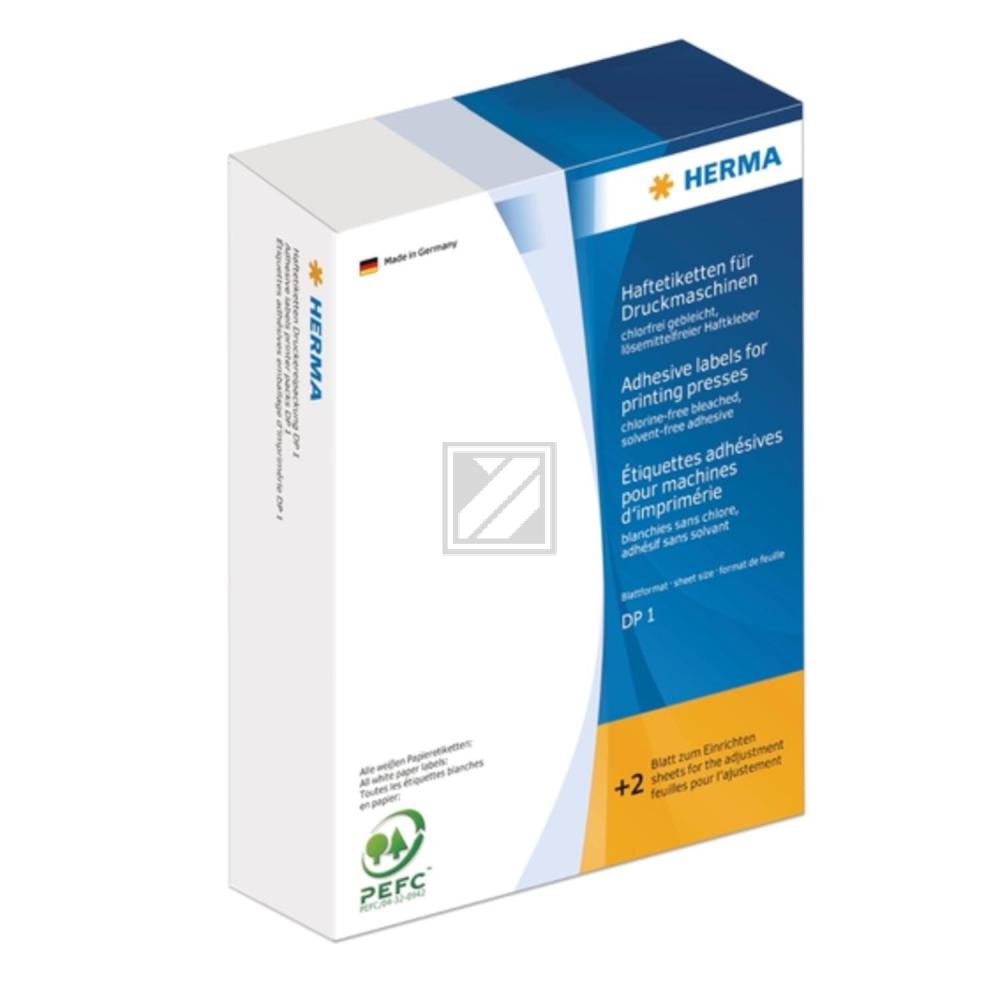 Herma Haftetiketten DP1 gelb › 32 mm rund für Druckmaschinen DP1 matt