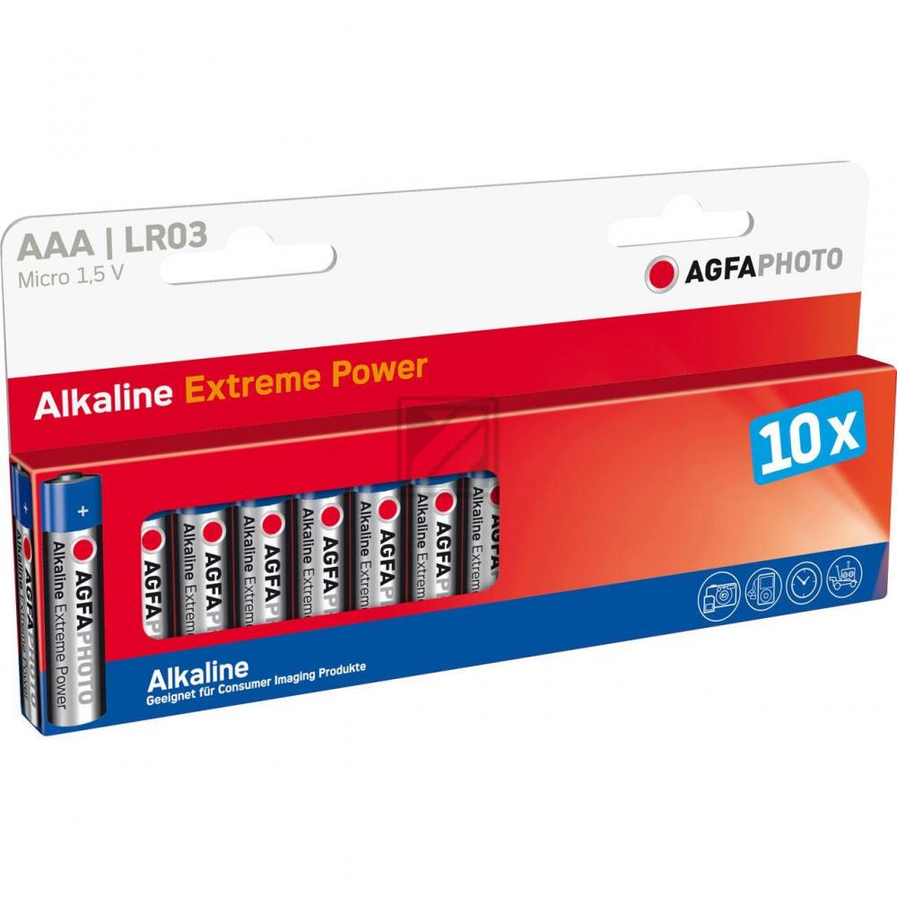 Agfaphoto Micro Batterie (10) L03 High Quality Alkaline AAA
