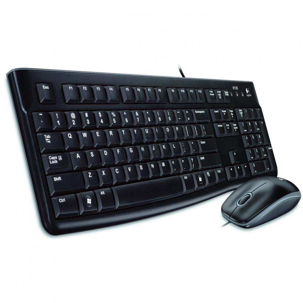 Logitech Corded Desktop MK 120 Tastatur und Maus USB